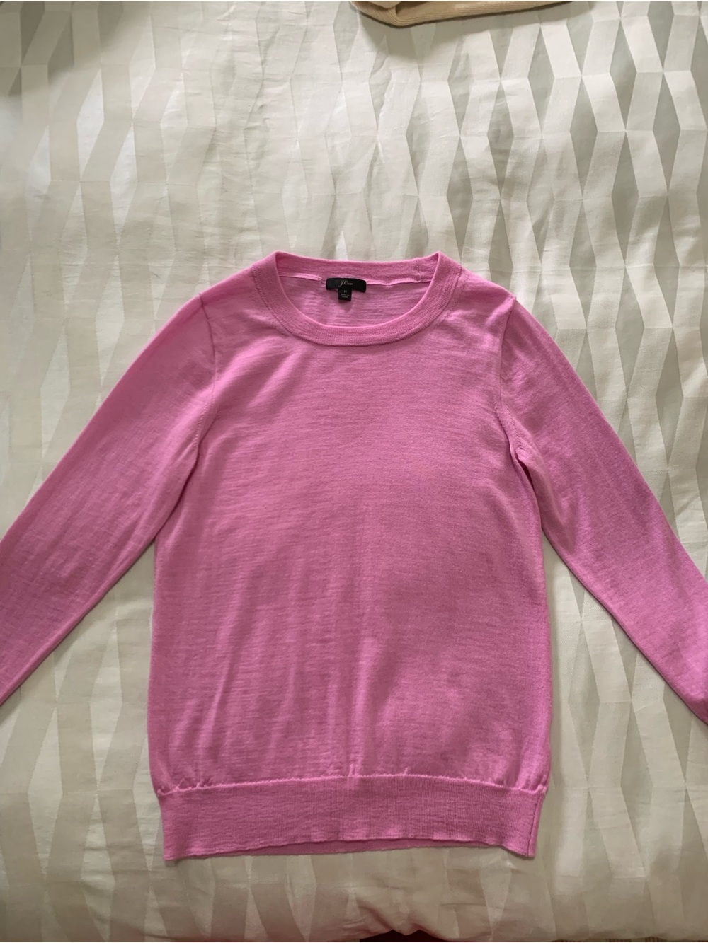 J. Crew Pink Tippy Crewneck Lightweight Sweater